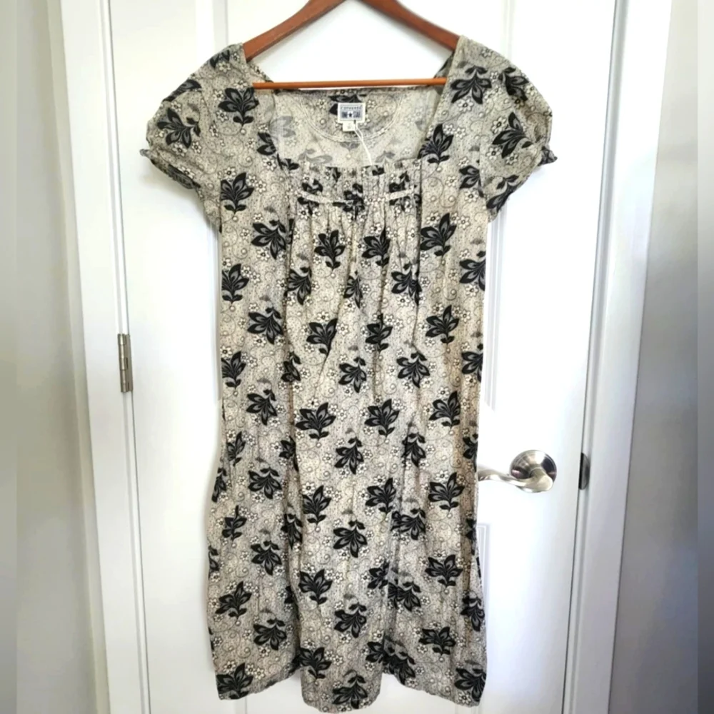 CONVERSE One Star Smock Style Dress Black and off-white - Picture 1 of 7